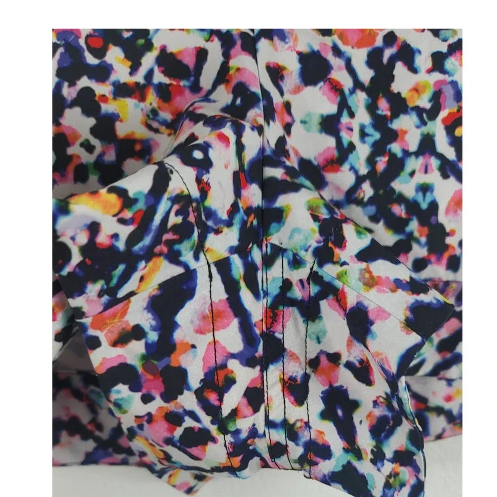 Athleta Water Color Splash Athletic Hiking Running Women's Shorts SZ 0